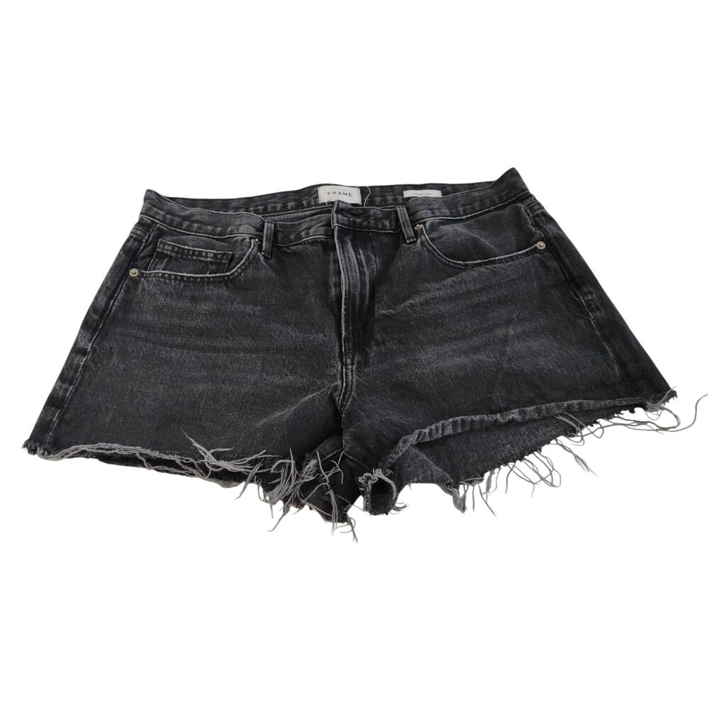 FRAME Le Brigette Short Black Denim Festival Cowgirl Summer